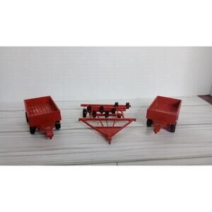 Ertl Lot Of Two Pull Behind Trailers And One Tiller 1:55 Scale